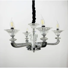 Line.F E14 сірий (хром) 1288_2008. Люстра свічка