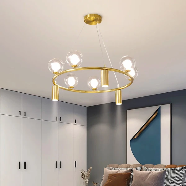 Сучасна люстра Line.F SG 46 E27 латунний 2524_5580 - Фото 1