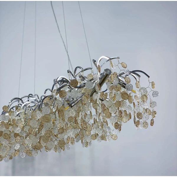 Видовжена люстра Line.F Y 09 CH G9 сірий (хром) 679_948 - Фото 2