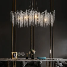 Line.F 33001 CR G9 сірий (хром) 3175_6410. Люстра кришталева