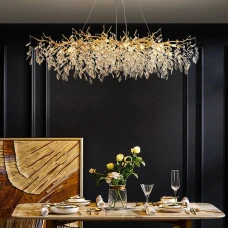 Line.F 33007 GD G9 золотий 3234_6507. Люстра кришталева