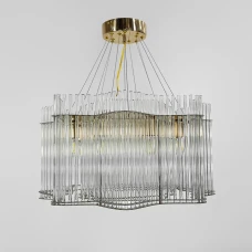 Line.F 518 E14 золотий 4046_7413. Люстра кришталева