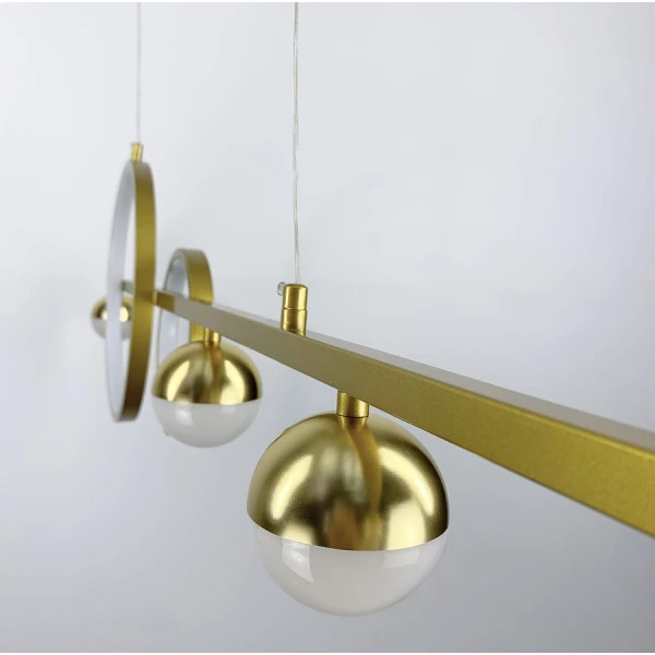 Видовжена люстра Line.F 54Вт 3000–4500–6000K золотий 146_208 - Фото 7