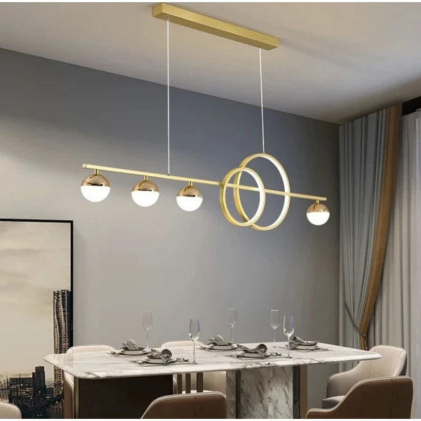 Видовжена люстра Line.F 54Вт 3000–4500–6000K золотий 146_208 - Фото 1