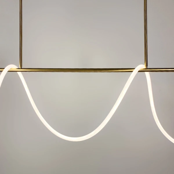 Видовжена люстра Line.F JU 22 AB 62Вт 4000K латунний 3225_6486 - Фото 6