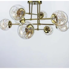 Line.F K 26 35Вт 4000K латунний 720_1022. Люстра пристельова