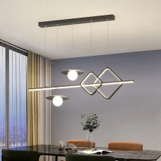 Line.F G9;31Вт 4000K чорний 3051_6256. Люстра видовжена