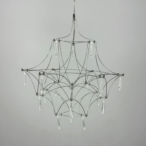 Сучасна люстра Line.F MJ 158 11Вт 4000K сірий (хром) 3173_6406 - Фото 8