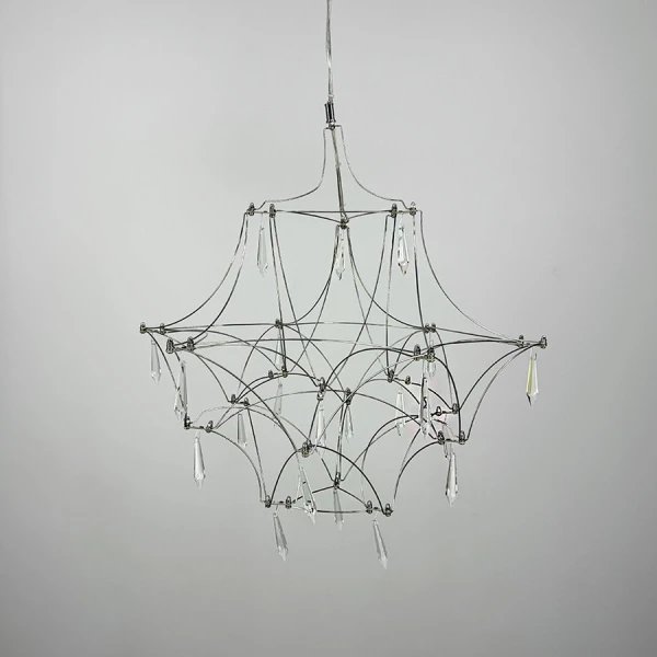 Сучасна люстра Line.F MJ 158 11Вт 4000K сірий (хром) 3173_6406 - Фото 7