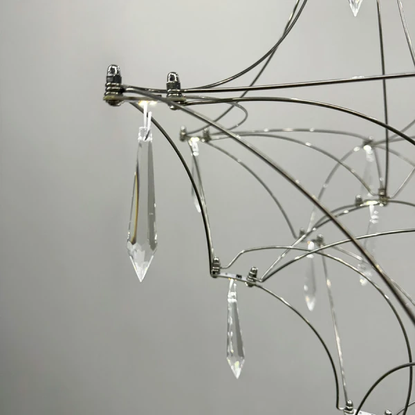 Сучасна люстра Line.F MJ 158 11Вт 4000K сірий (хром) 3173_6406 - Фото 6