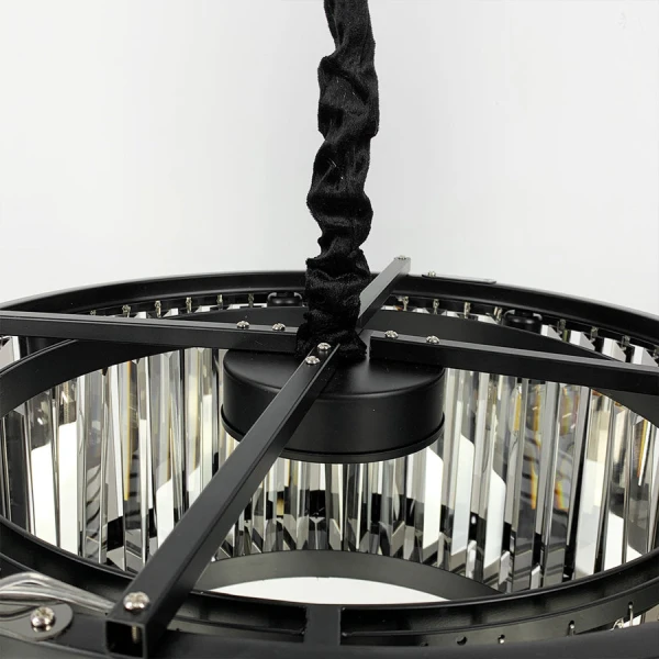 Кришталева люстра Line.F MJ 160 E14 чорний 4284_7652 - Фото 3
