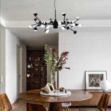 Line.F SP 06 77Вт 4000K чорний 952_1421. Люстра сучасна