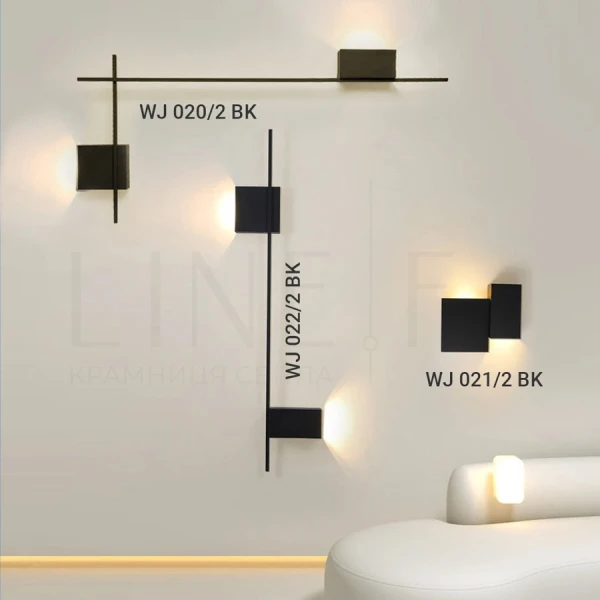 Настінний світильник (бра) Line.F WJ 021 8Вт 4000K чорний 4282_7650 - Фото 2