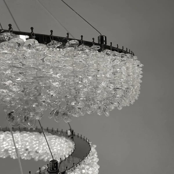 Кришталева люстра Line.F 33038 100Вт 3000–4500–6000K сірий (хром) 4076_7443 - Фото 8