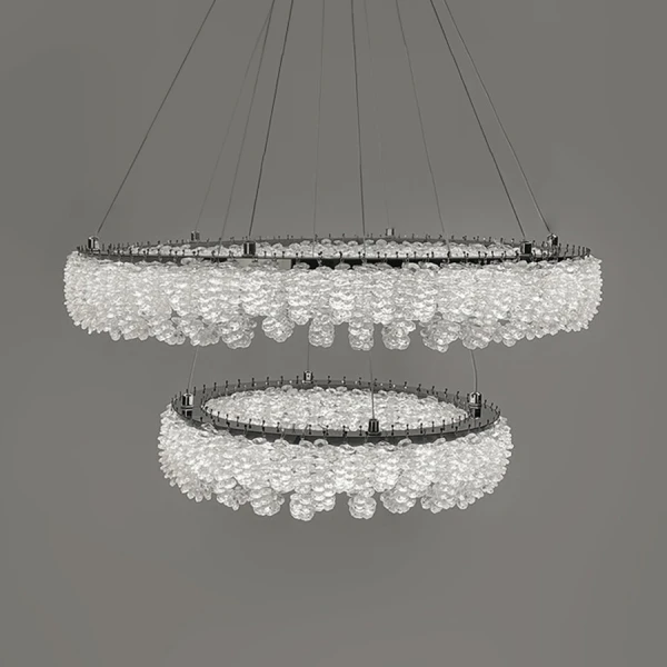 Кришталева люстра Line.F 33038 100Вт 3000–4500–6000K сірий (хром) 4076_7443 - Фото 5