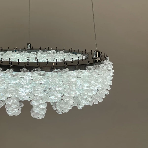 Кришталева люстра Line.F 33038 100Вт 3000–4500–6000K сірий (хром) 4076_7443 - Фото 4