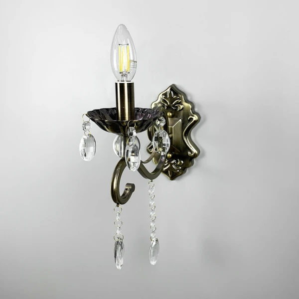 Бра свічка Line.F E14 бронзовий 2957_6116 - Фото 1