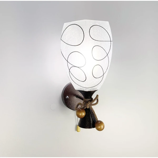 Настінний світильник (бра) Line.F E27 коричневий 1397_2149 - Фото 4