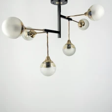 Line.F E27 чорний 1169_1831. Люстра сучасна