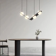 Line.F 921 E27 чорний 3943_7306. Люстра сучасна