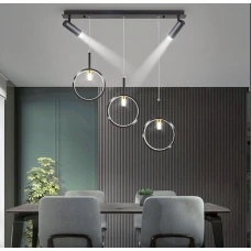 Line.F GU10;16Вт 4000K чорний 981_1471. Люстра сучасна