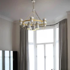 Line.F AP 052/9 E14 латунний 452_652. Класична люстра