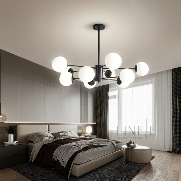 Сучасна люстра Line.F CD 111 BK E27 чорний 3570_6889 - Фото 1