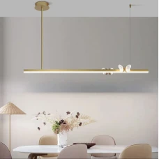 Line.F D 1201 15Вт 3000K золотий 1593_2413. Люстра видовжена