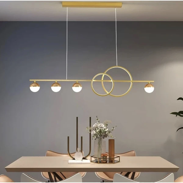 Видовжена люстра Line.F 54Вт 3000–4500–6000K золотий 146_239 - Фото 6