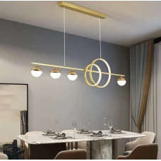 Line.F 54Вт 3000–4500–6000K золотий 146_239. Люстра видовжена