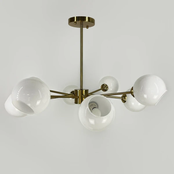 Сучасна люстра Line.F F 68 E14 латунний 3715_7053 - Фото 5