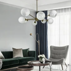 Line.F F 68 E14 латунний 3715_7053. Люстра сучасна