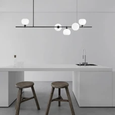 Line.F G9 чорний 3739_7078. Люстра видовжена