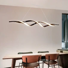 Line.F H 20L 48Вт 3000–4500–6000K чорний 2453_4174. Люстра видовжена