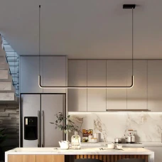 Line.F H 28L 18Вт 3000–4500–6000K чорний 4202_7570. Люстра видовжена