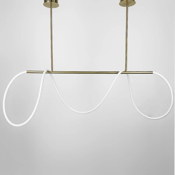 Видовжена люстра Line.F JU 22 AB 82Вт 4000K латунний 3225_6487 - Фото 5