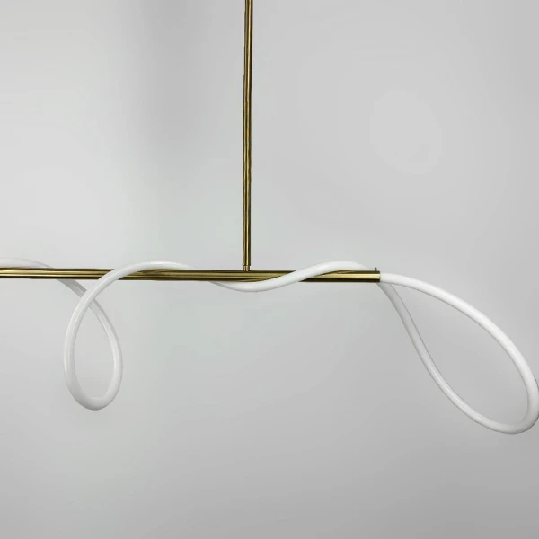 Видовжена люстра Line.F JU 22 AB 82Вт 4000K латунний 3225_6487 - Фото 4