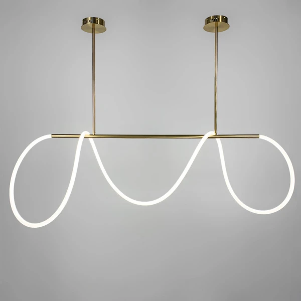 Видовжена люстра Line.F JU 22 AB 82Вт 4000K латунний 3225_6487 - Фото 3