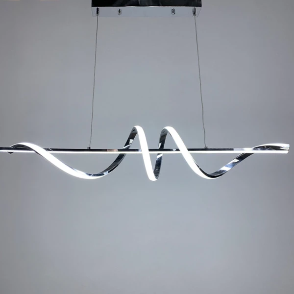 Видовжена люстра Line.F K 23 70Вт 3000–4500–6000K сірий (хром) 2716_5817 - Фото 4