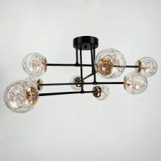 Line.F K 26 35Вт 4000K чорний 3143_6371. Люстра пристельова