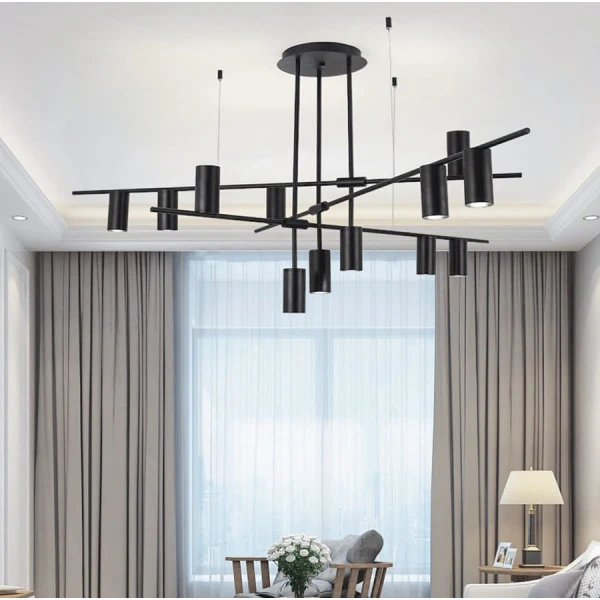 Сучасна люстра Line.F MD 8021 GU10 чорний 370_524 - Фото 1