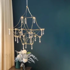 Line.F MJ 158 11Вт 4000K золотий 3781_7132. Люстра сучасна