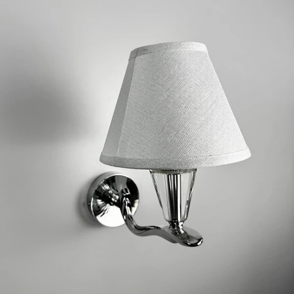 Настінний світильник (бра) Line.F S 609 E14 сірий (хром) 3356_6649 - Фото 1