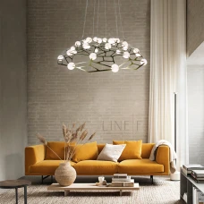 Line.F TG 01C60 18Вт 3000–4500–6000K золотий 3108_6333. Люстра світлодіодна