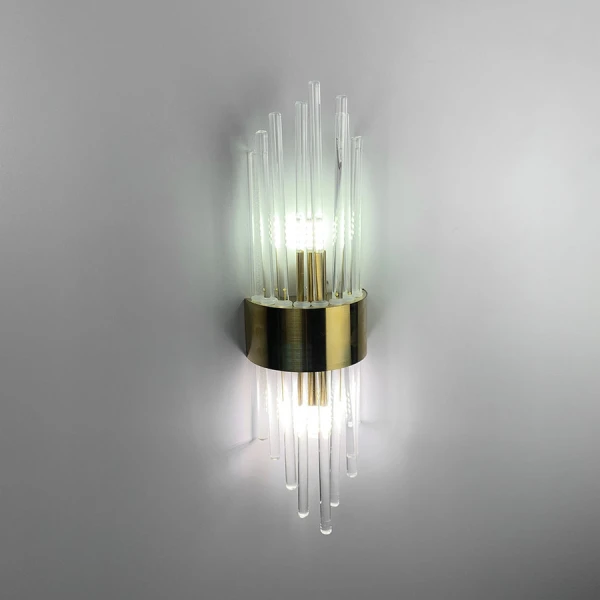 Настінний світильник (бра) Line.F J 881 AB G9 латунний 3329_6620 - Фото 4