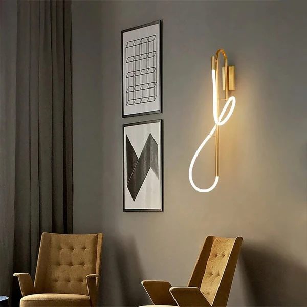 Настінний світильник (бра) Line.F JU 22 AB 28Вт 4000K золотий 2614_5703 - Фото 3