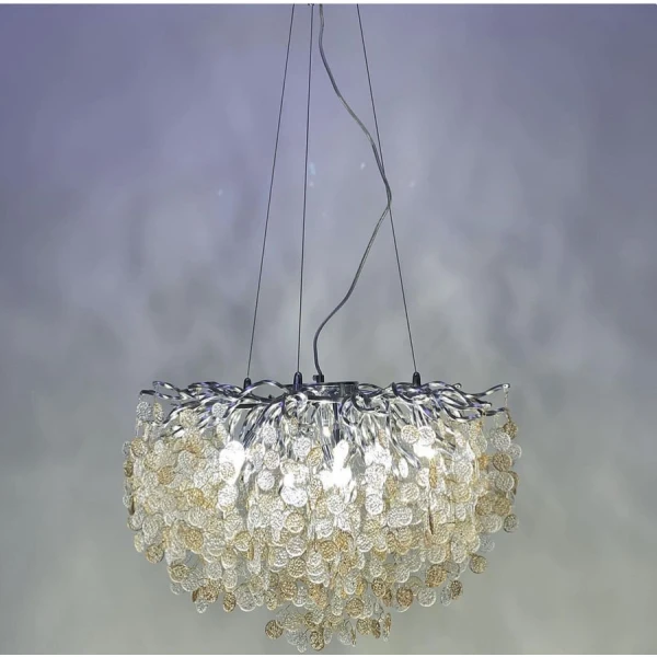 Кришталева люстра Line.F Y 09 CH G9 сірий (хром) 680_950 - Фото 4