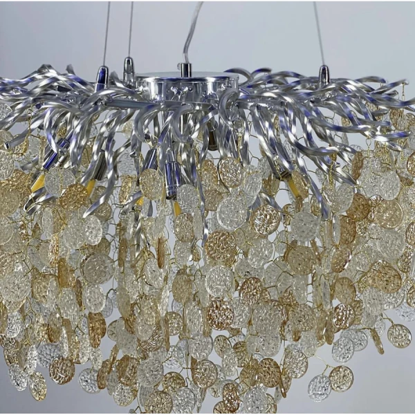 Кришталева люстра Line.F Y 09 CH G9 сірий (хром) 680_950 - Фото 3