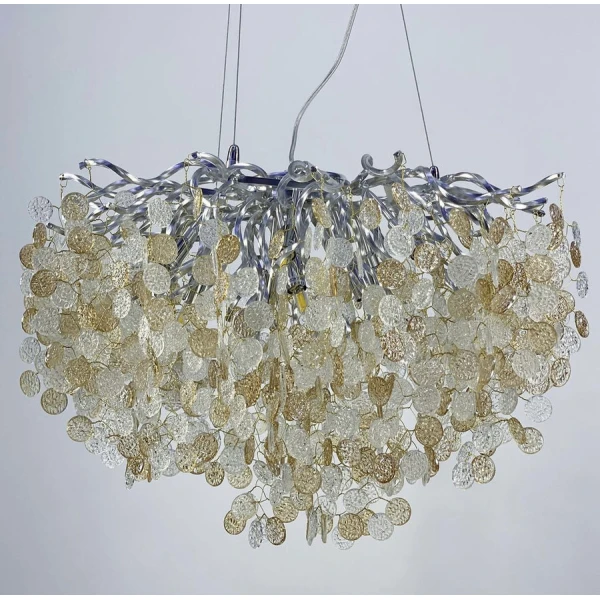 Кришталева люстра Line.F Y 09 CH G9 сірий (хром) 680_950 - Фото 1