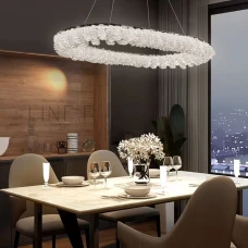 Line.F 33038 70Вт 3000–4500–6000K сірий (хром) 4072_7439. Люстра кришталева